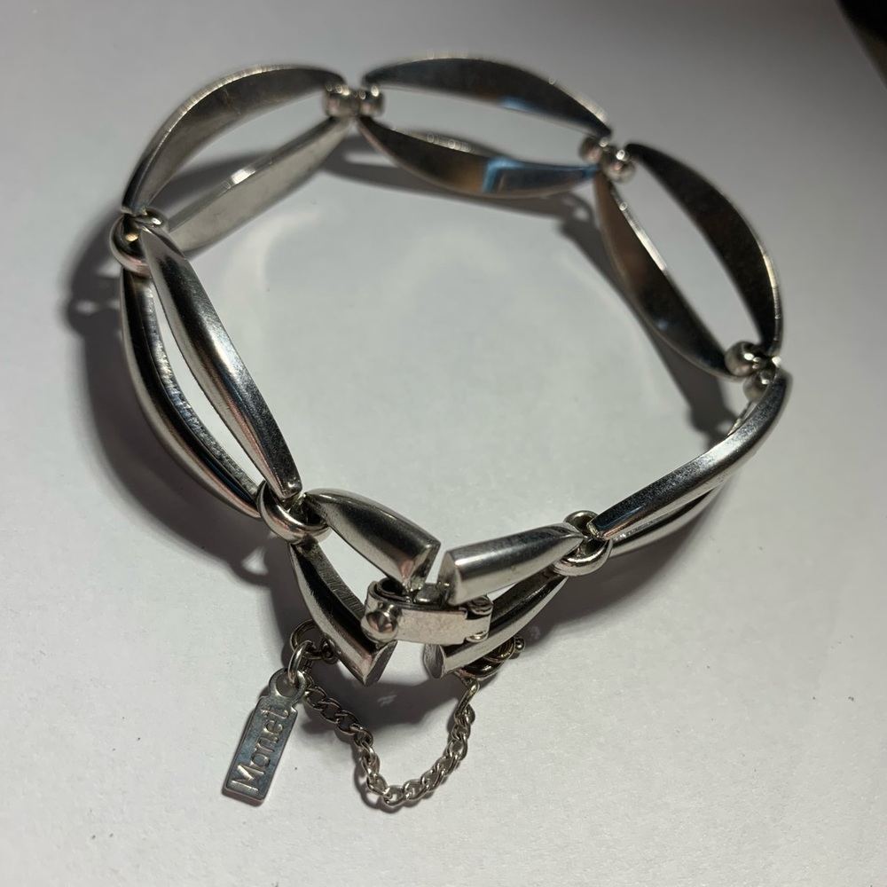 RARE Monet Silver Chain LINK Bracelet
